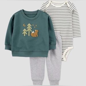 Carter's Green Forest Animal Baby Set